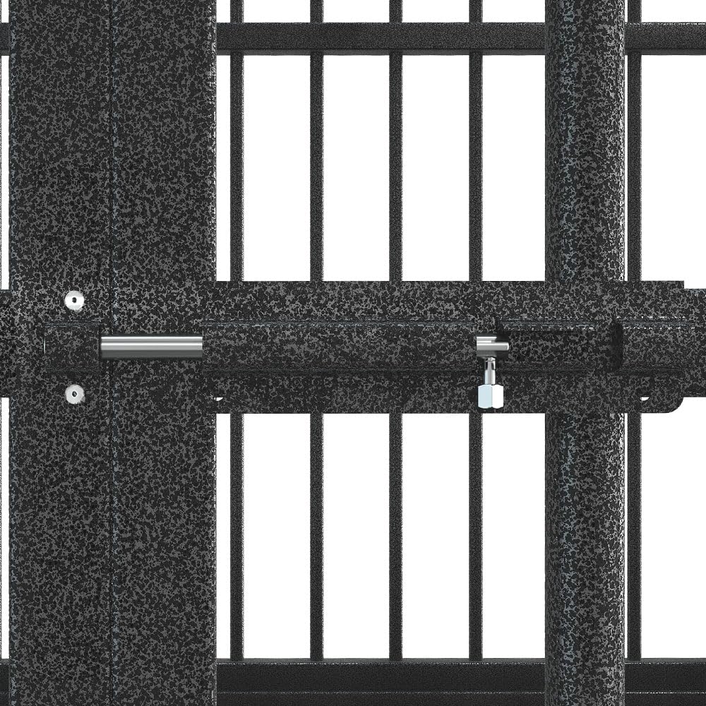 54 inch Heavy Duty Indestructible and Escape-Proof Dog Crate Cage Kennel for Large Dogs, High Anxiety Dog Crate with Removable Wire Trays and Wheels, Extra Large XL XXL, Black